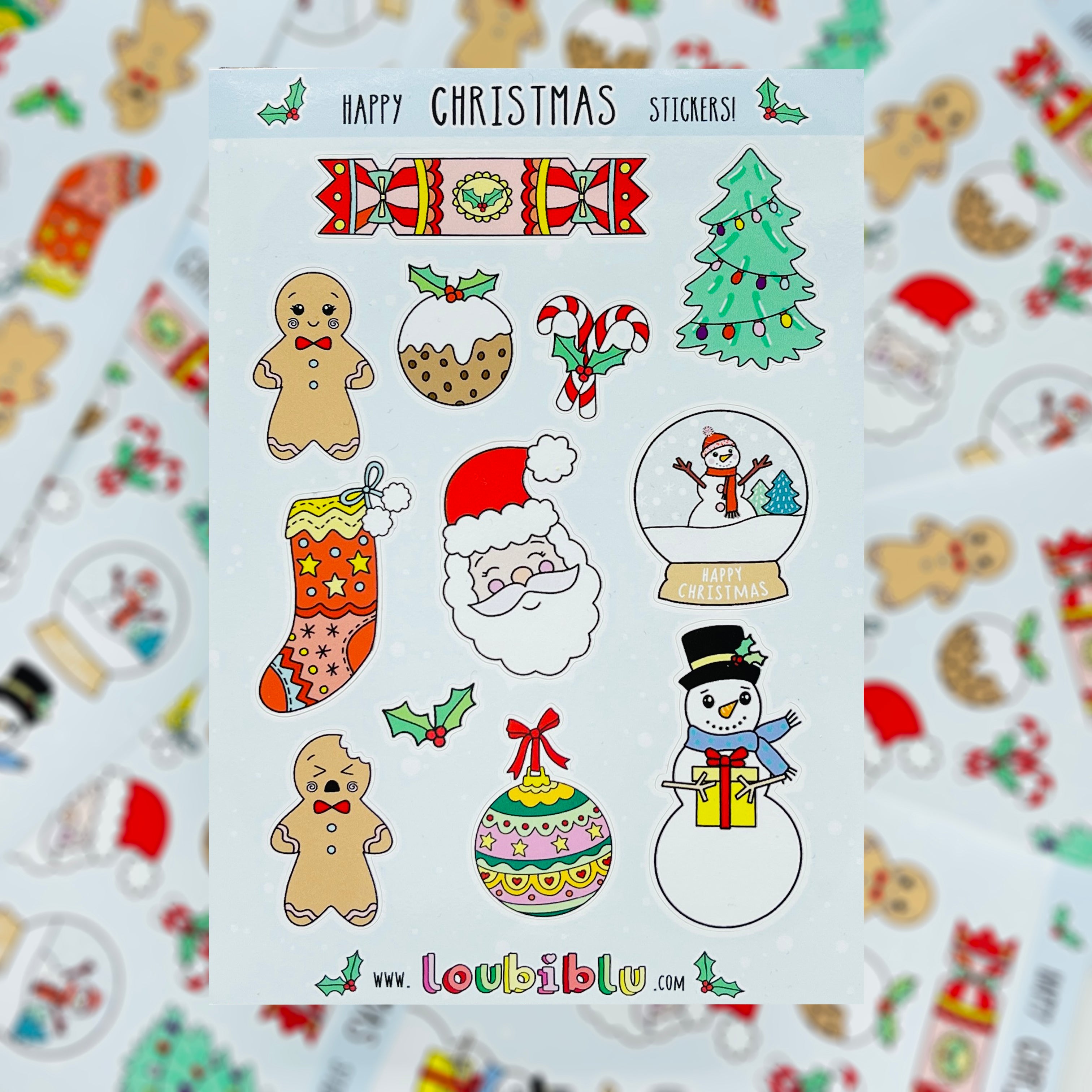 Christmas sticker sheet