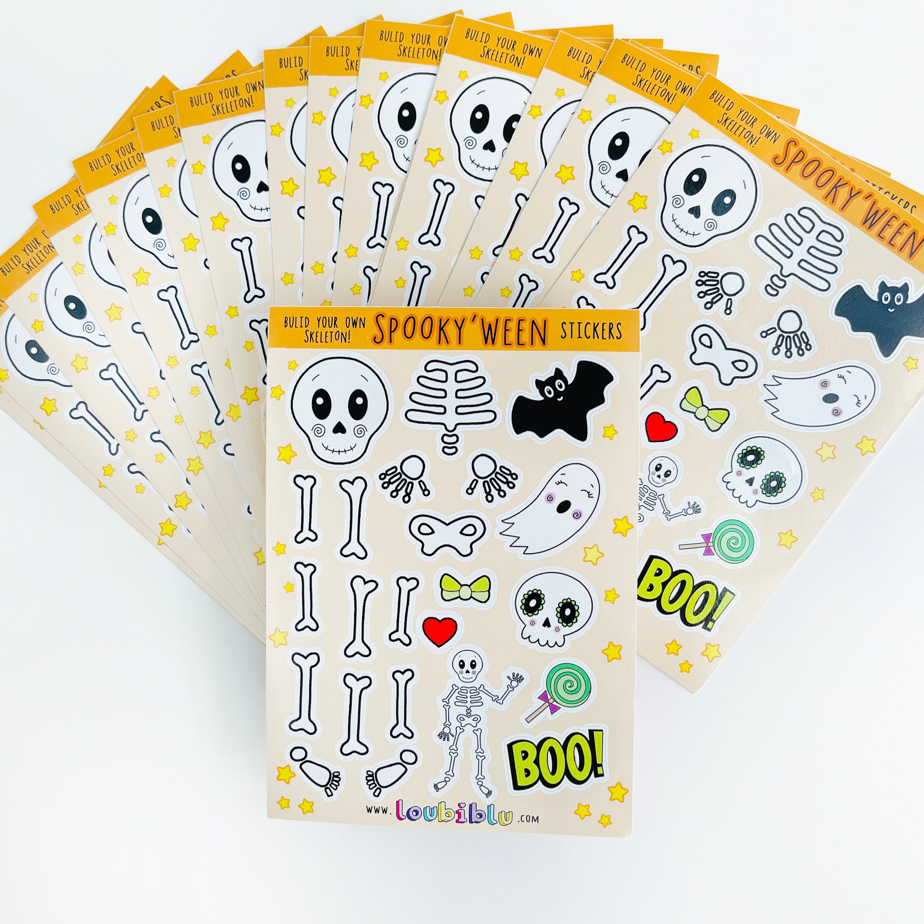 Halloween Skeleton sticker sheet