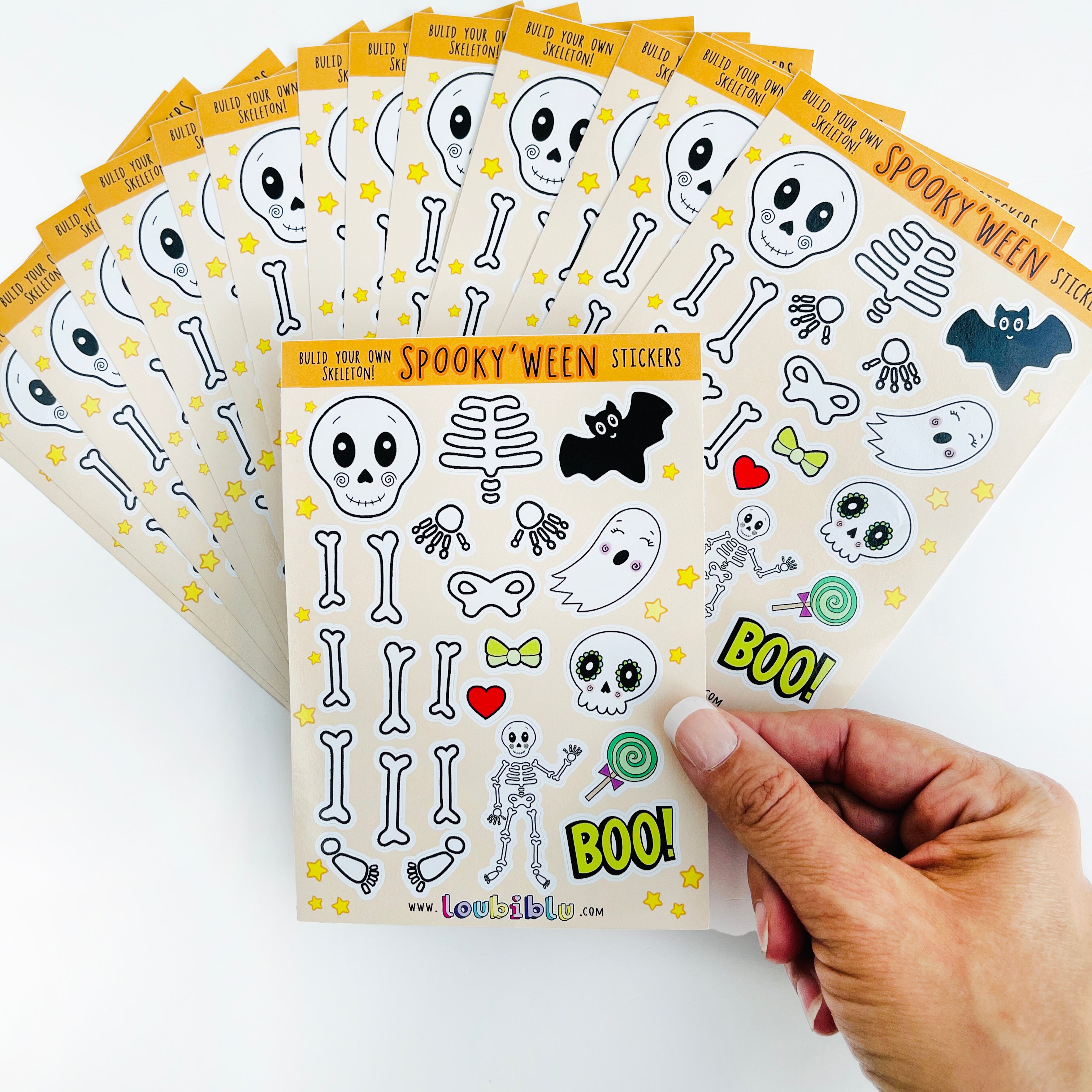 Halloween Skeleton sticker sheet