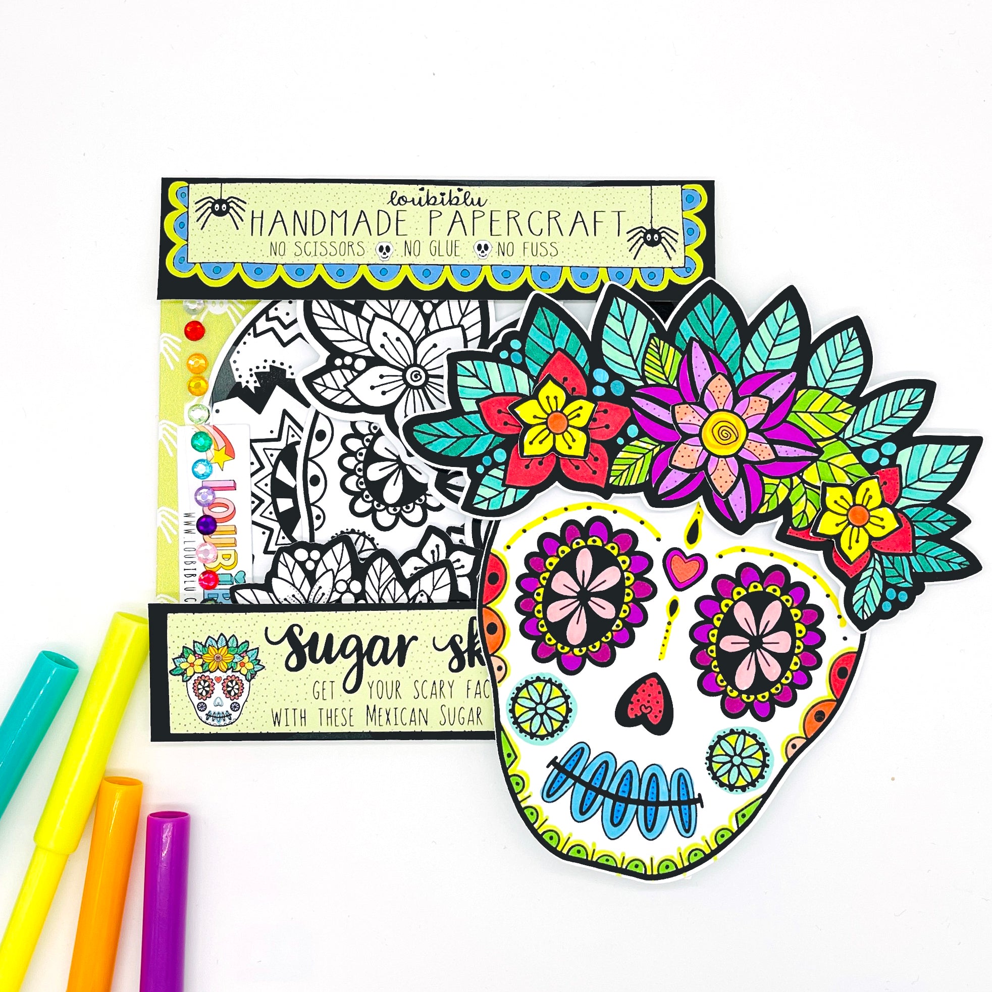 Sugar skull colouring craft