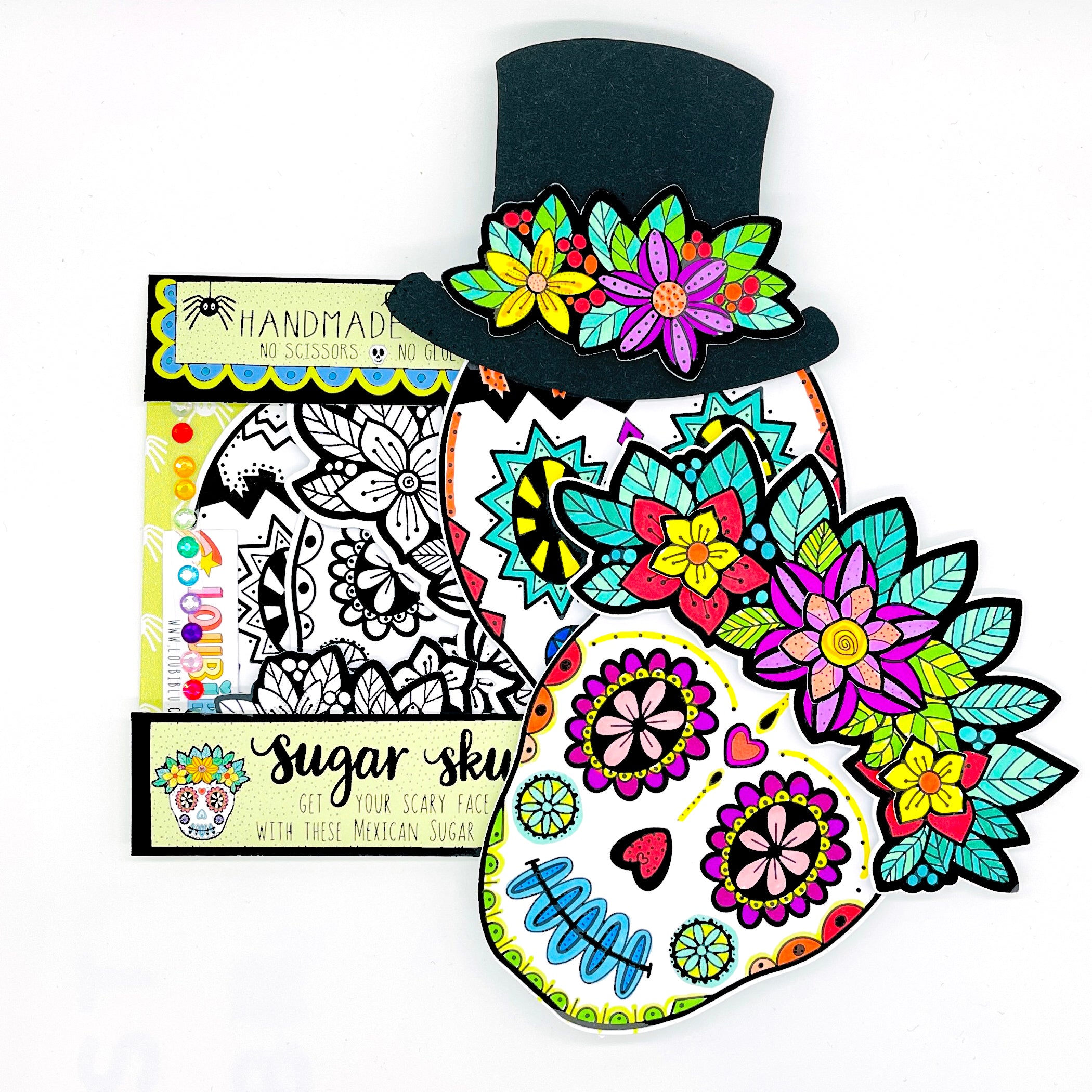 Sugar skull colouring craft