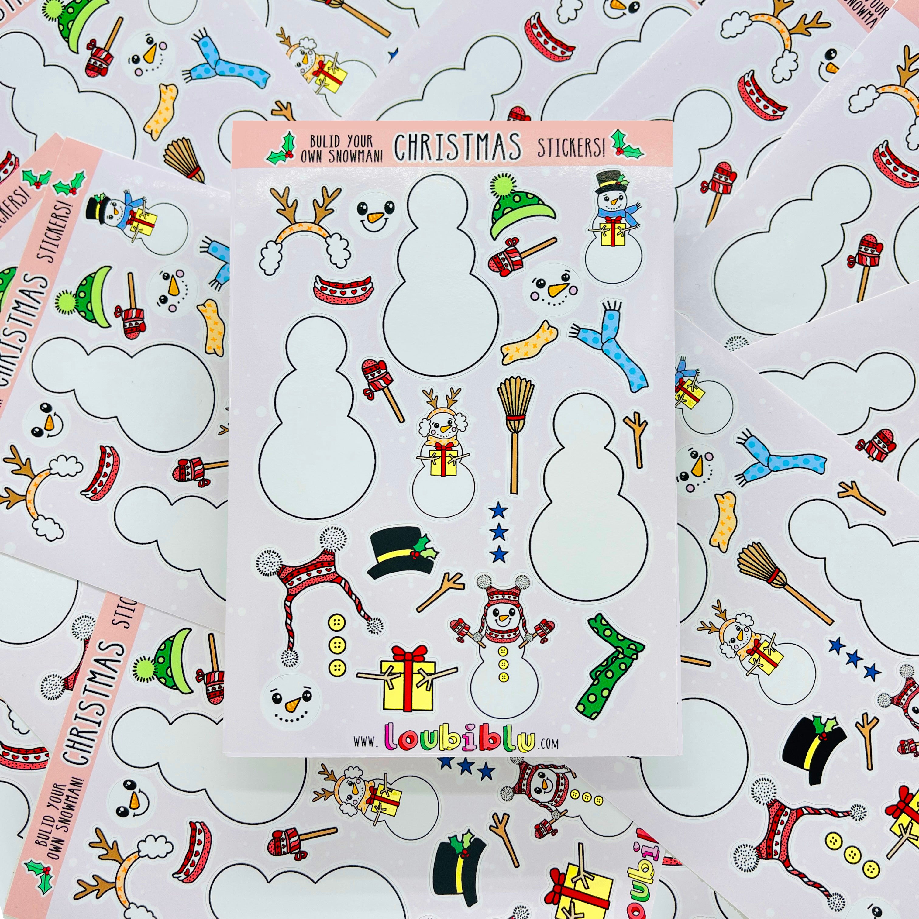 Snowman sticker sheet