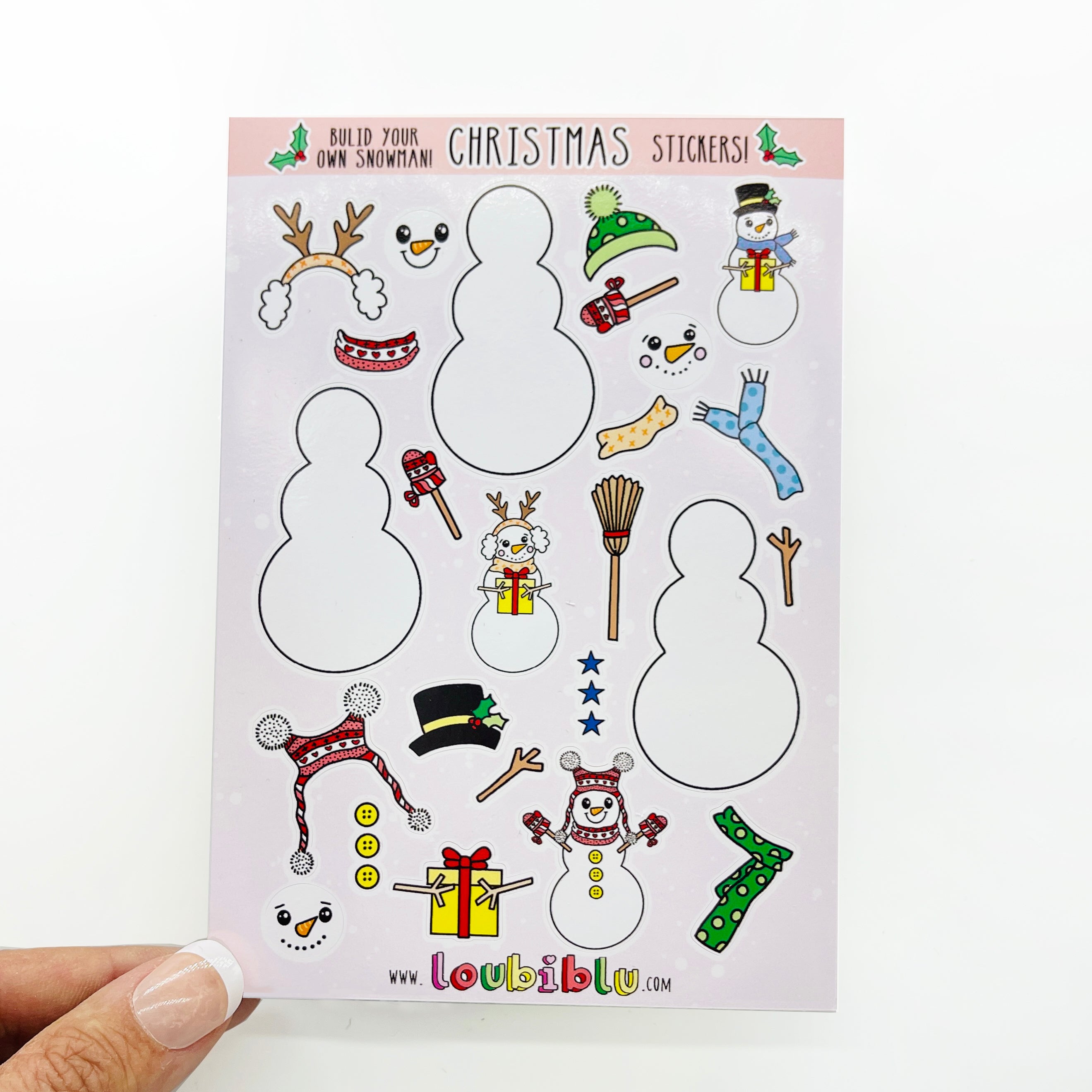 Snowman sticker sheet