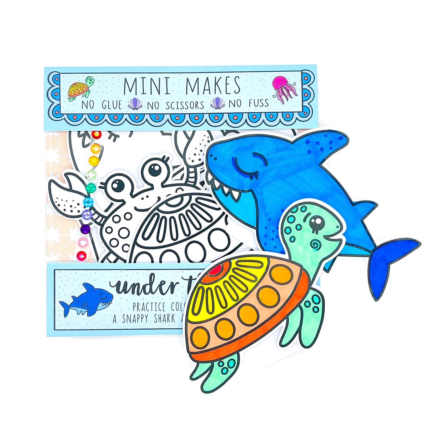 Load image into Gallery viewer, Sealife colouring craft
