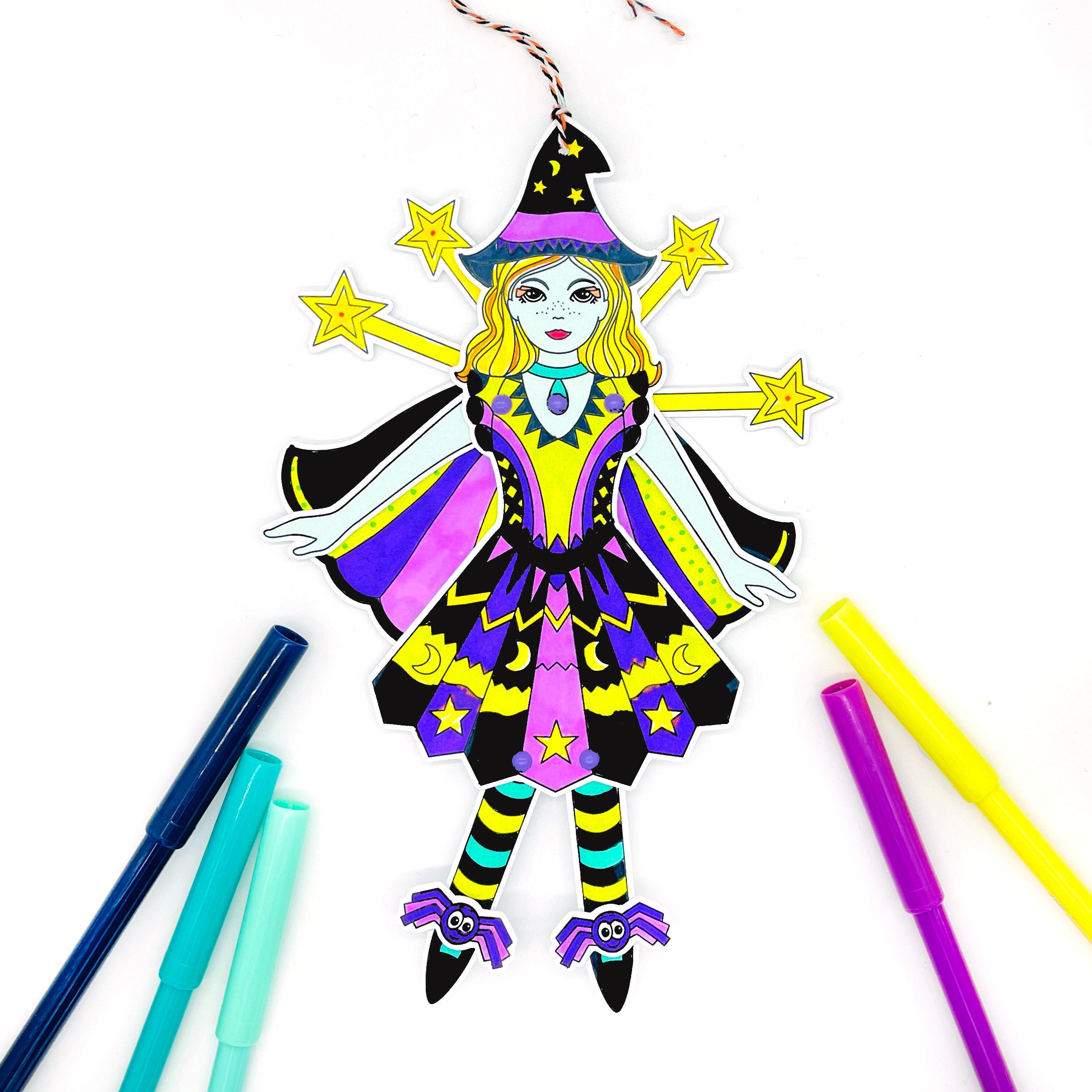 Witch colouring craft