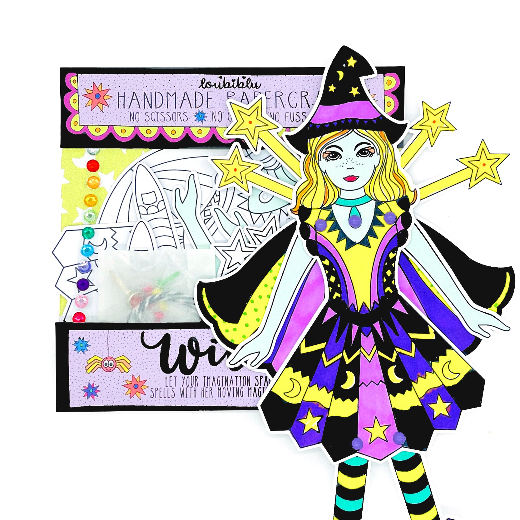 Witch colouring craft