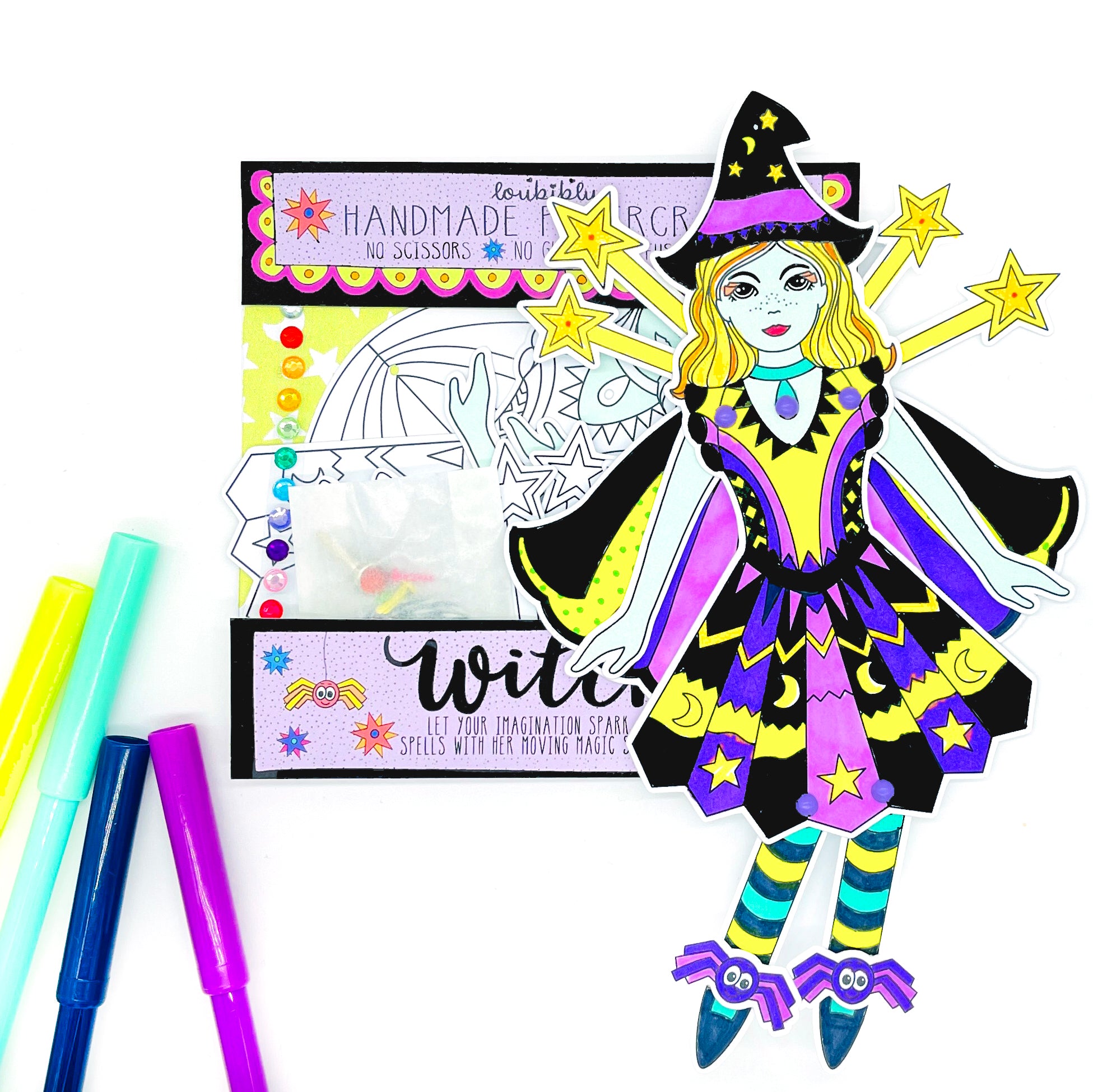 Witch colouring craft