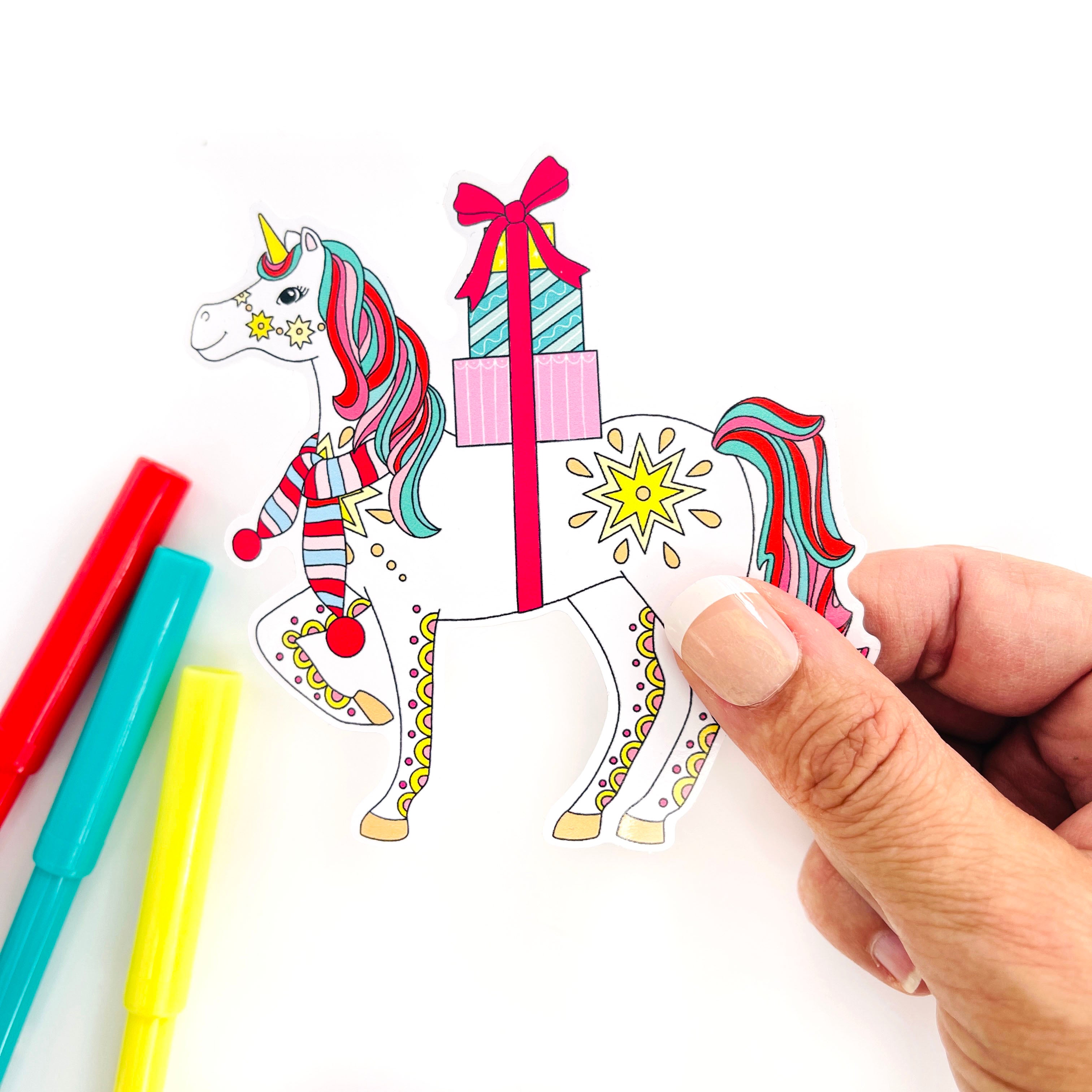 Unicorn Christmas Sticker